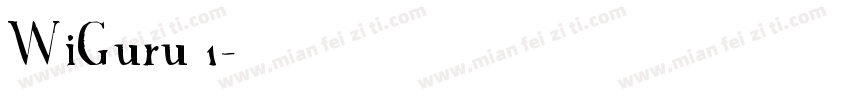 WiGuru 1字体转换